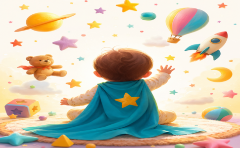 Un bébé avec une cape