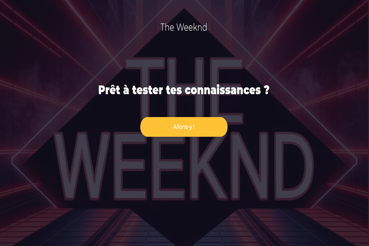 Affiche du quiz sur The Weeknd