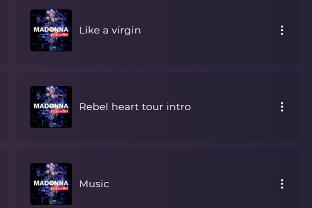 Les titres de Madonna