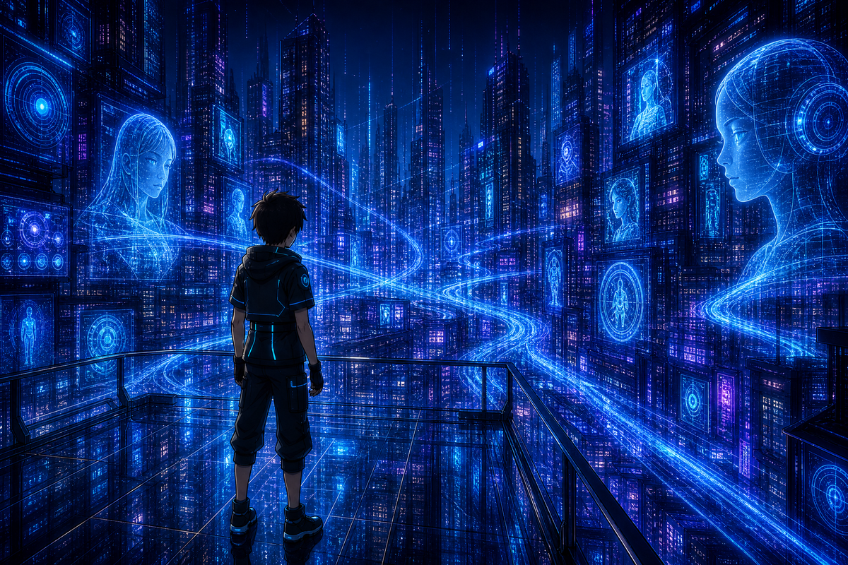 Une métropole connectée évoquant Code Lyoko