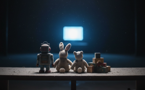 Vieux jouets abandonnés rappelant Toy Story 5