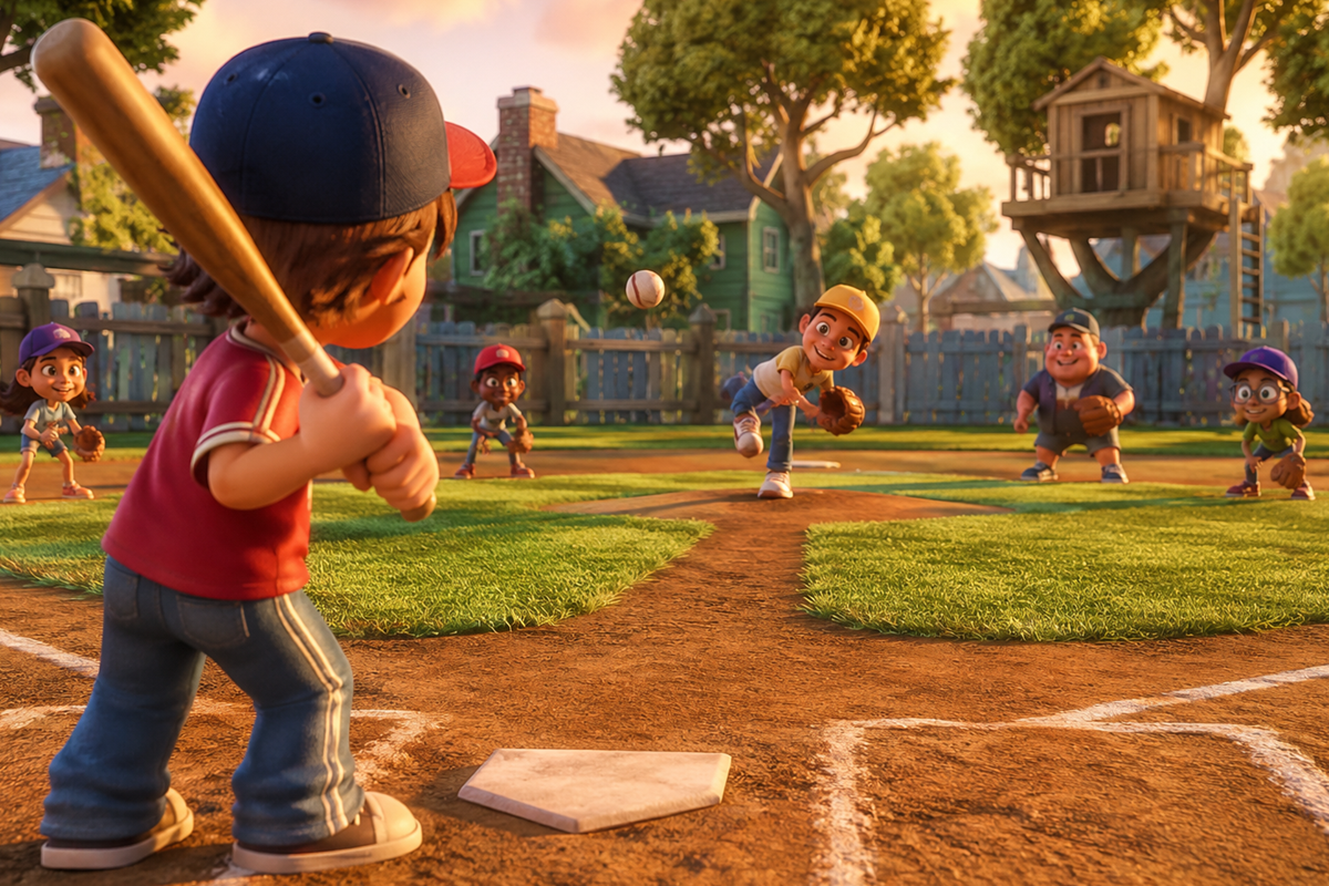 Gameplay d’un jeu familial de baseball