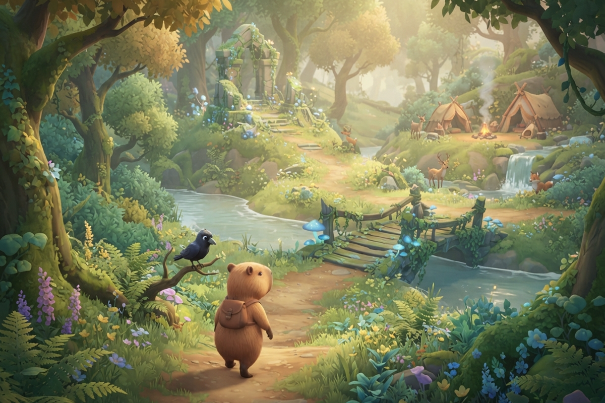 Gameplay d’un jeu cozy similaire à Capy Castaway
