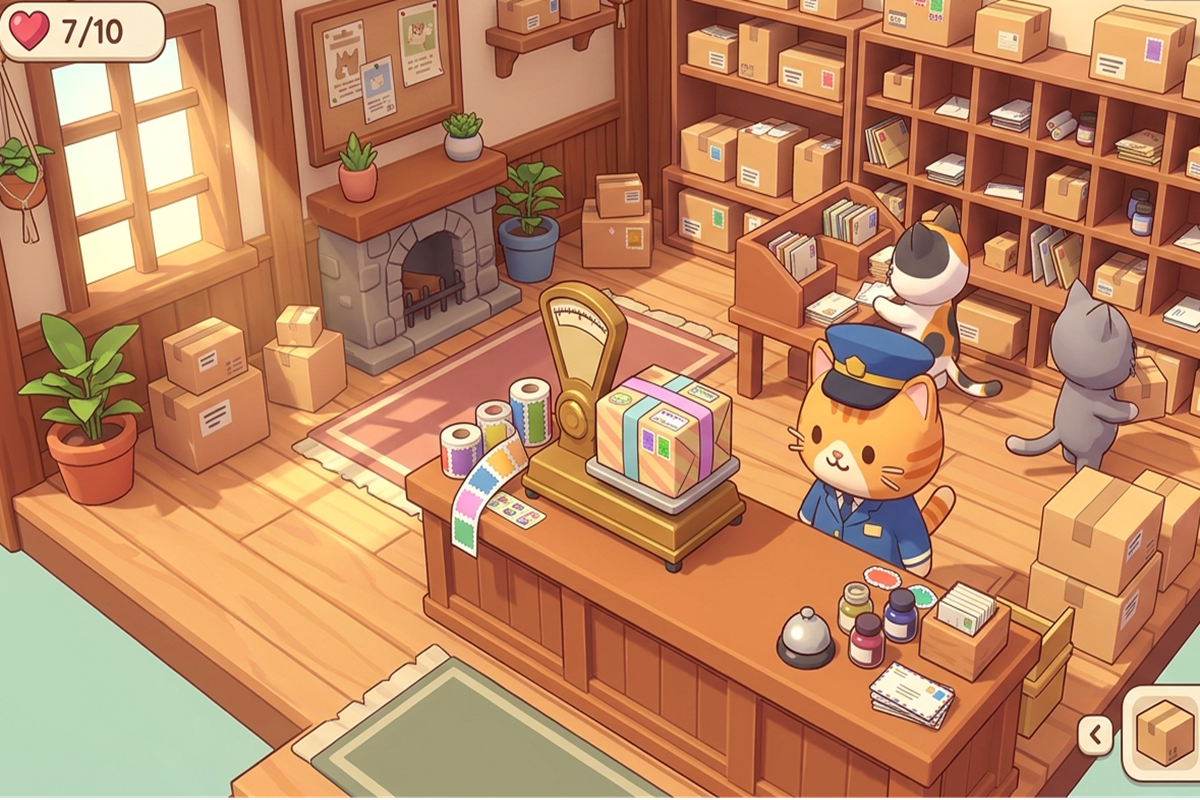 Gameplay d’un jeu similaire à Cat Mail Co.