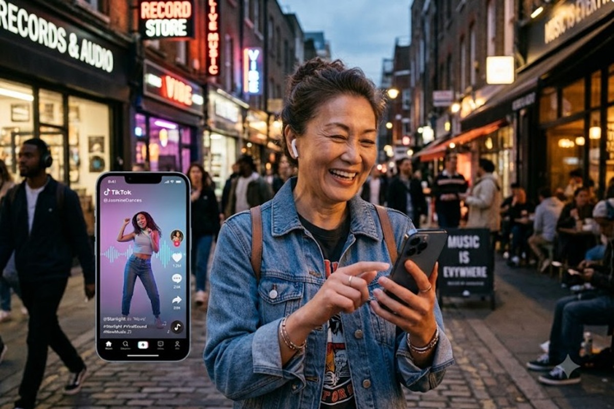 Une femme avec son téléphone