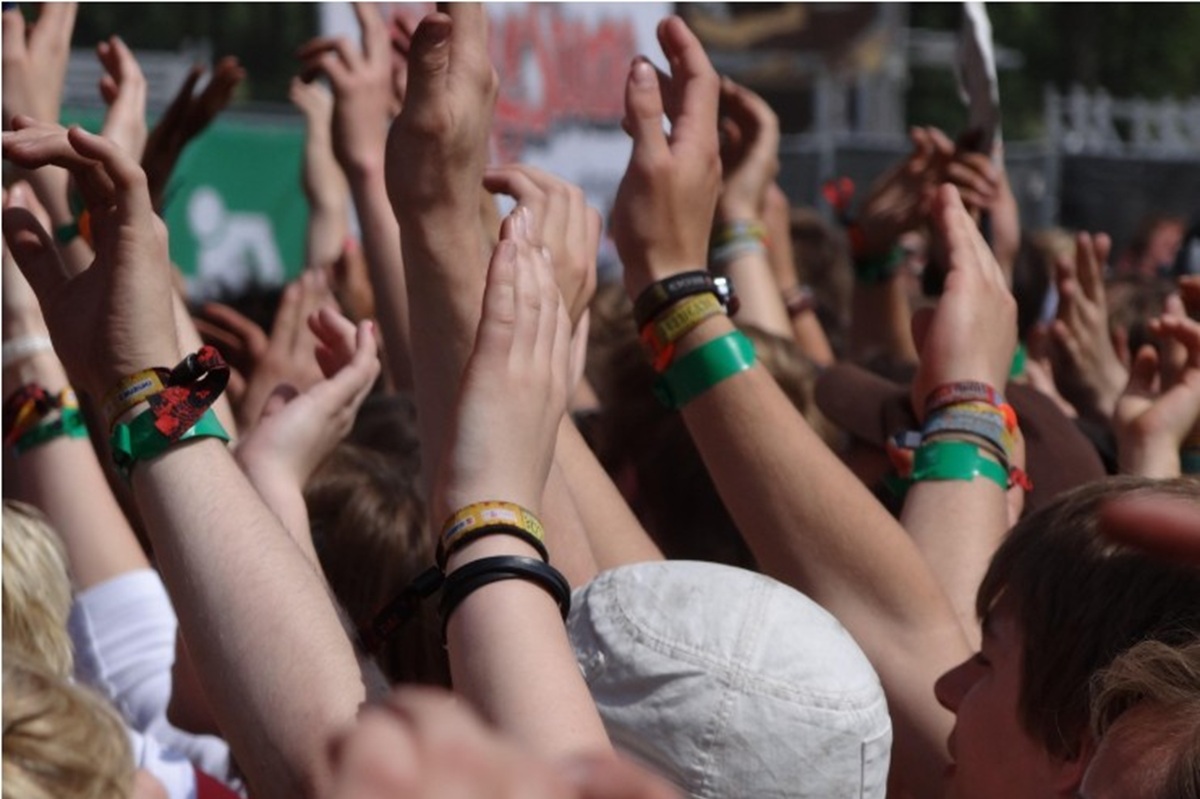 La foule lors d’un festival de musique