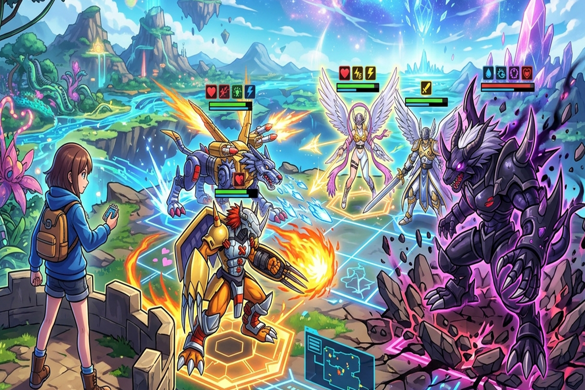 Gameplay d’un jeu similaire à Digimon Up