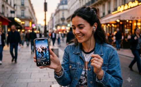 Une jeune fille sur Tiktok