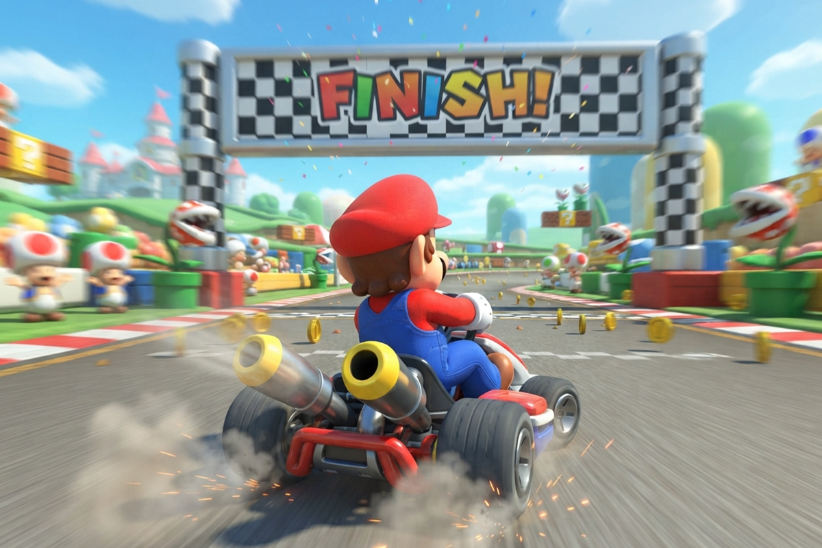 Gameplay d’un jeu similaire à Mario Kart World