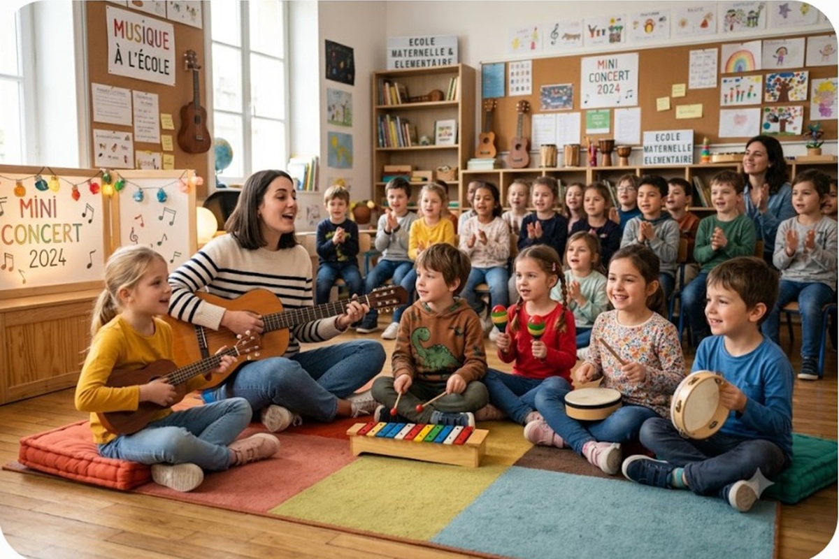 Un mini-concert à l’école