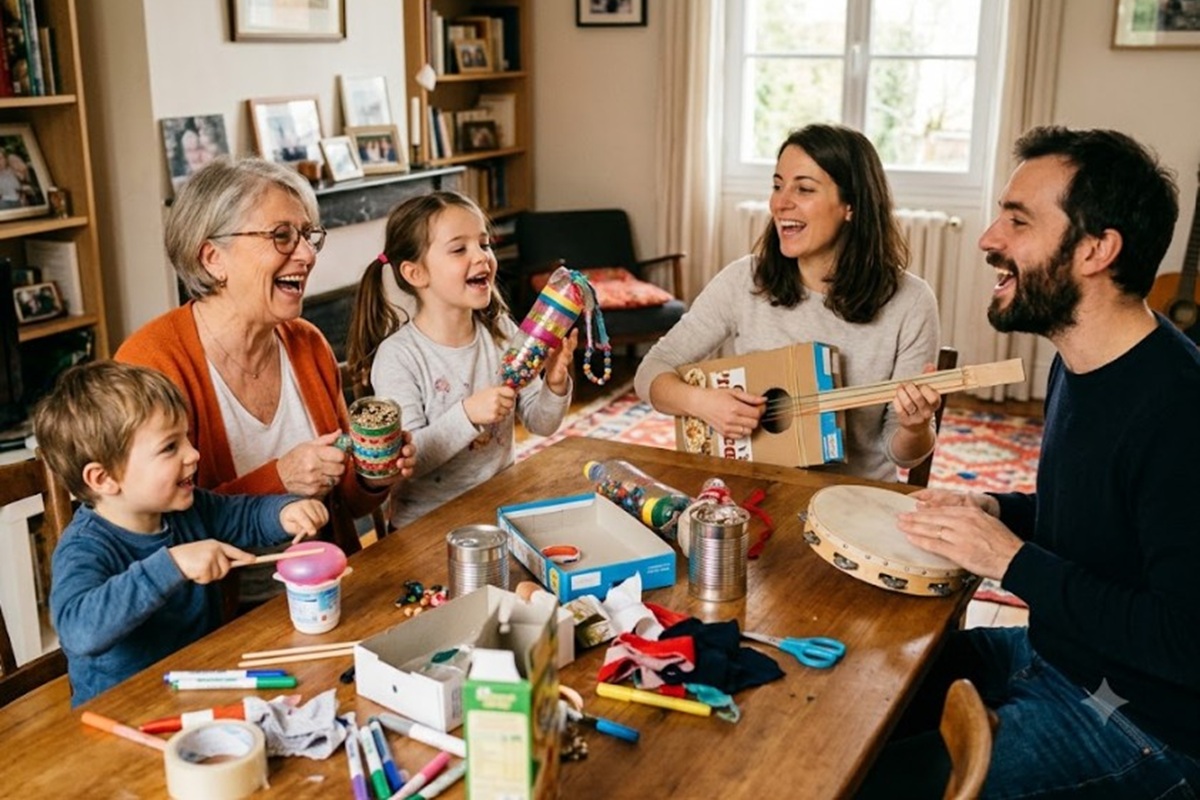 Fabriquer des instruments de musique en famille