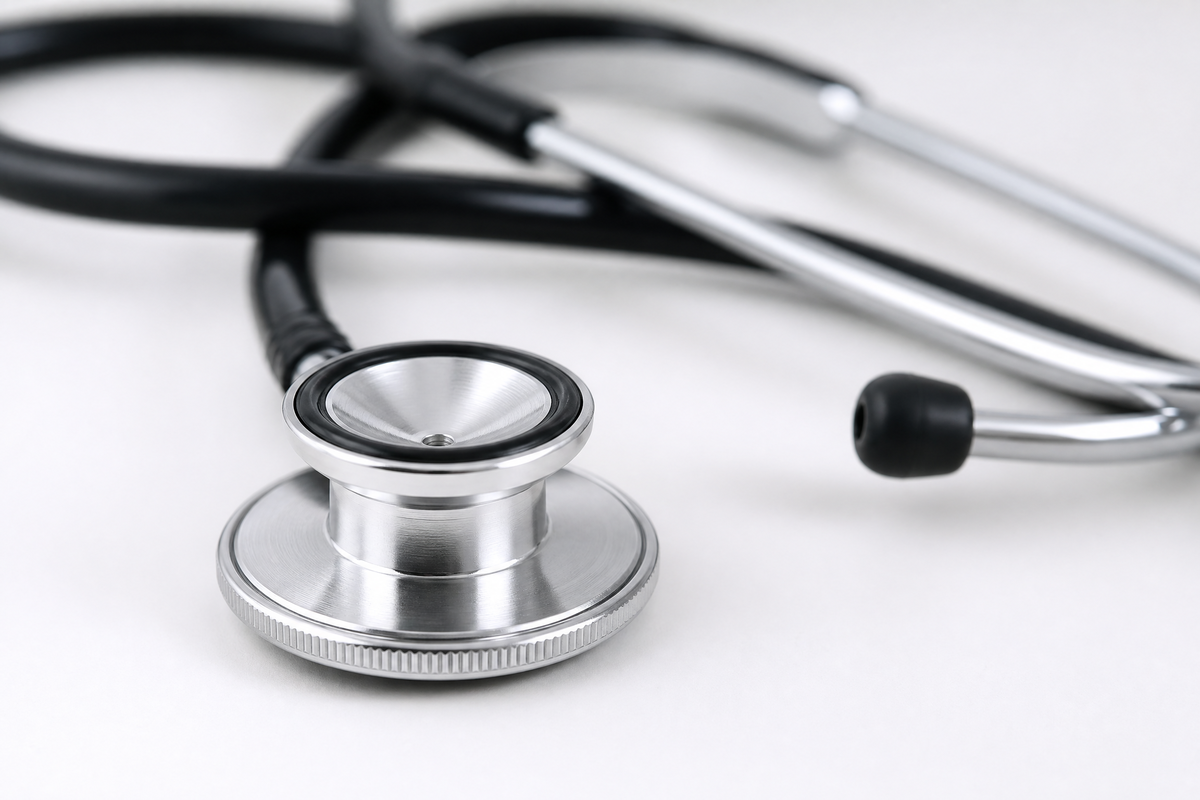 Un stéthoscope médical, illustrant le diagnostic de la stéatose hépatique. 