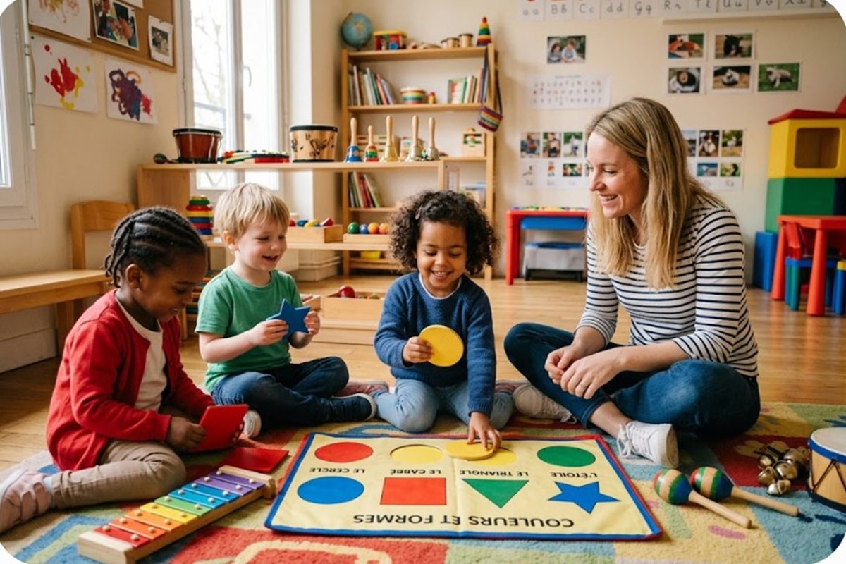 L'apprentissage des des couleurs en musique pour la petite enfance