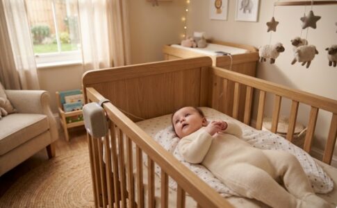 Un bébé dans son berceau
