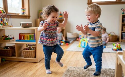 Des bébés en train de danser