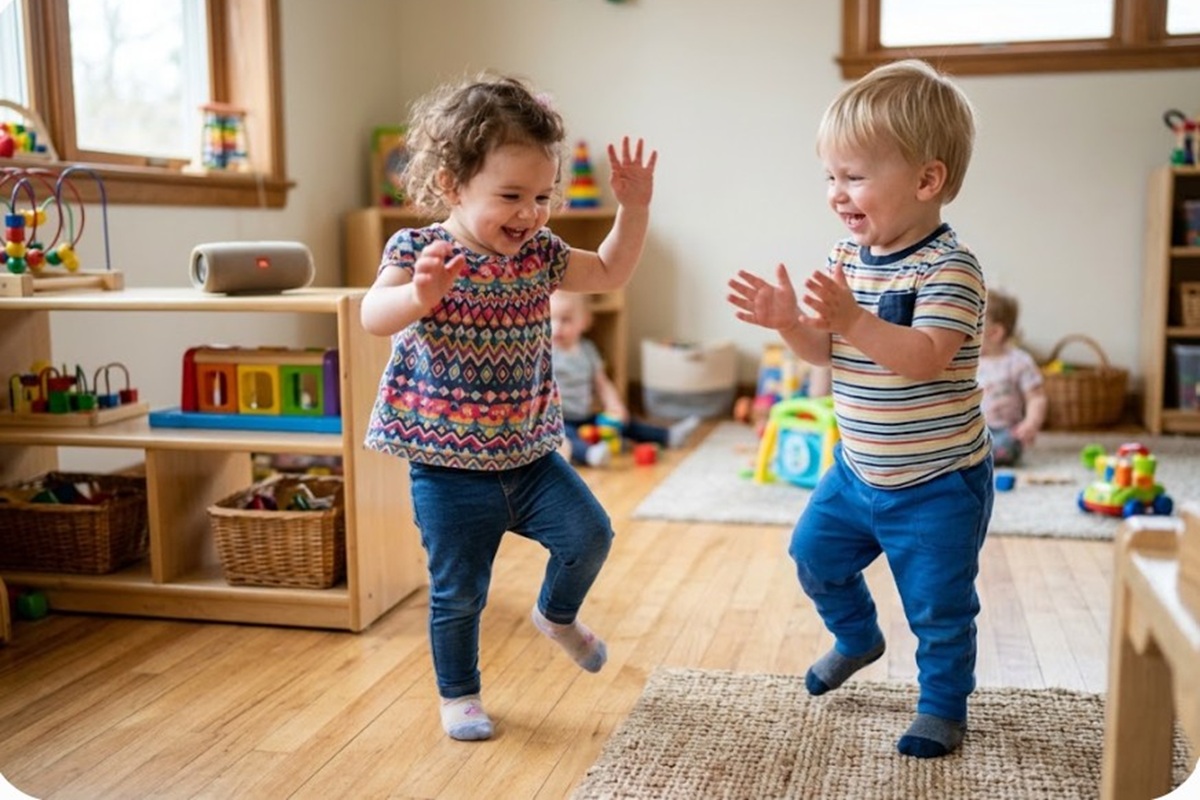 Des bébés en train de danser