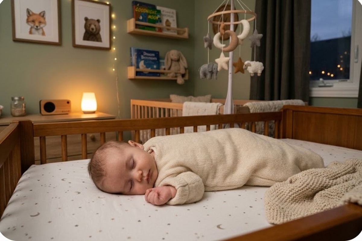 Un bébé dormant en écoutant une berceuse