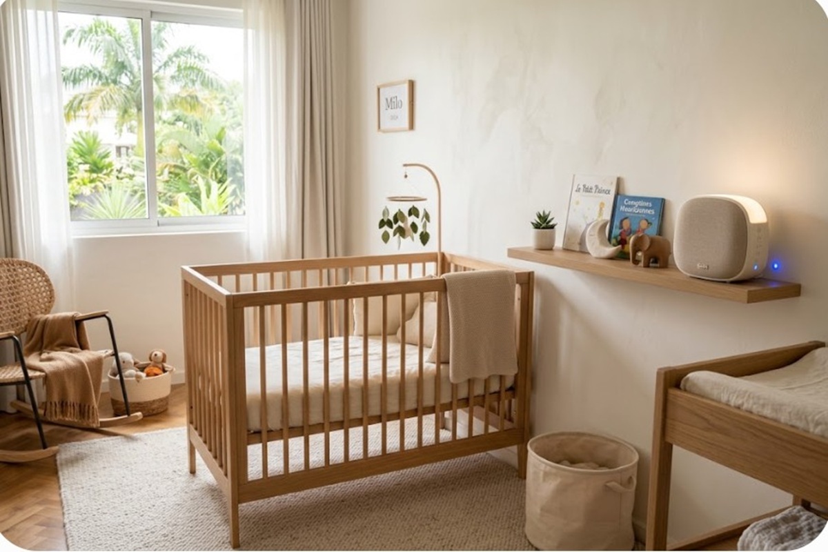 Un jouet connecté dans la chambre de bébé