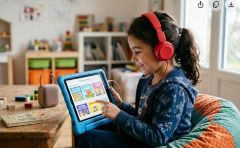 Un enfant pendant un moment de divertissement musical