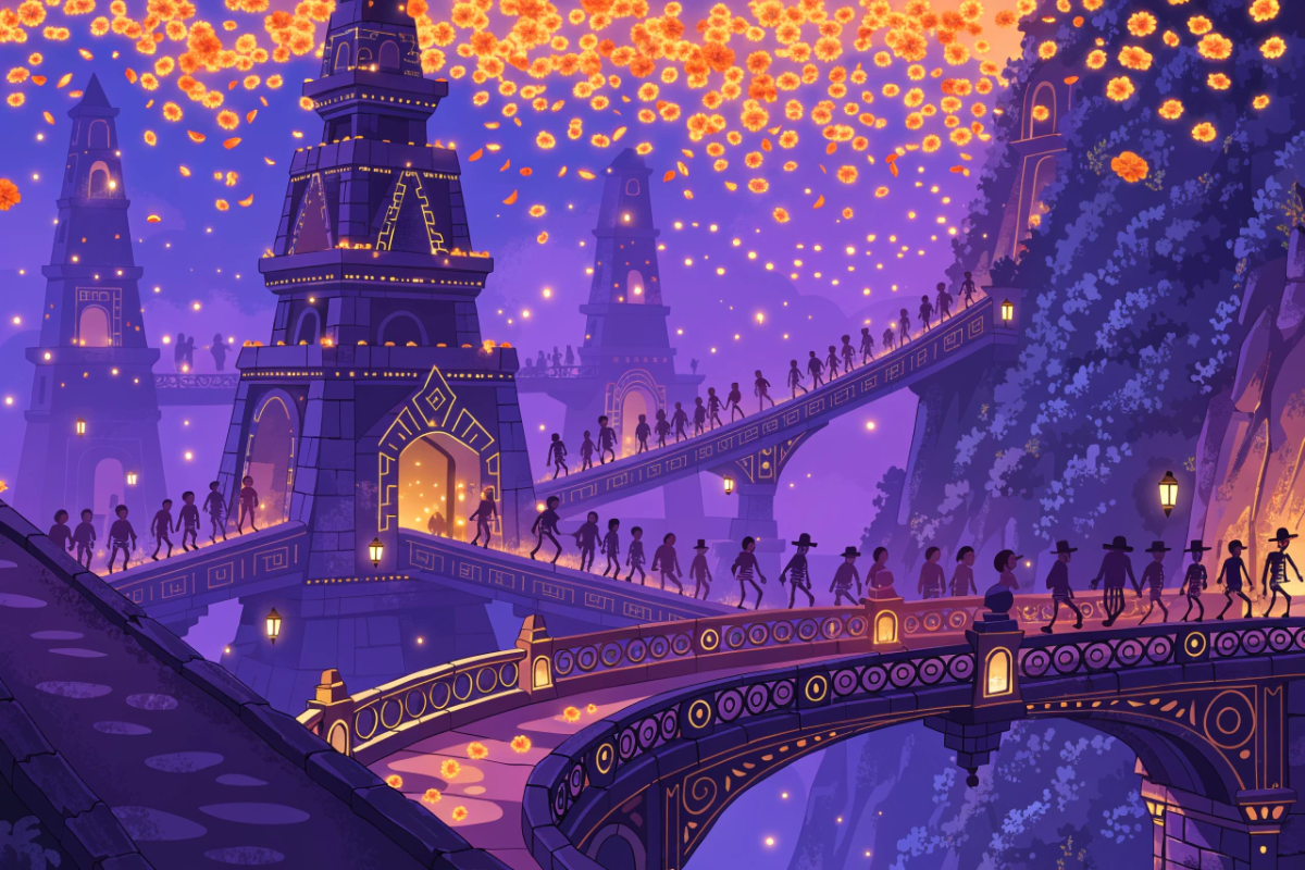Pays des Morts coloré et lumineux inspiré de l'univers de Coco 2 Pixar 