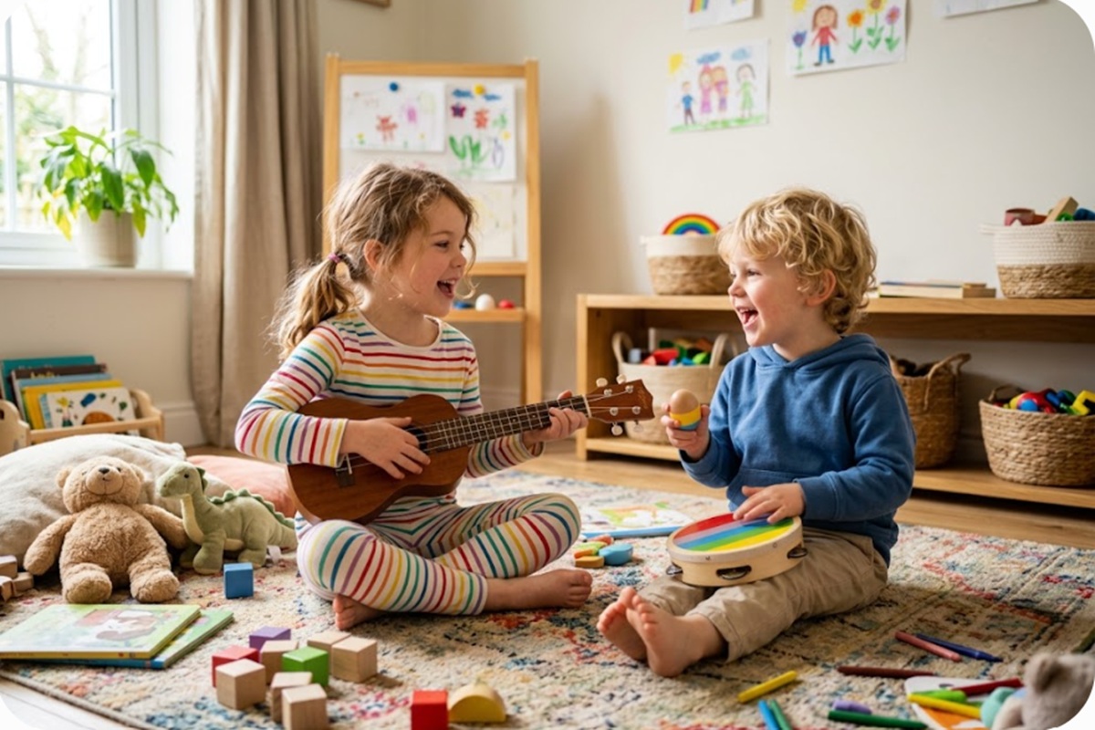 Des enfants en train de chanter