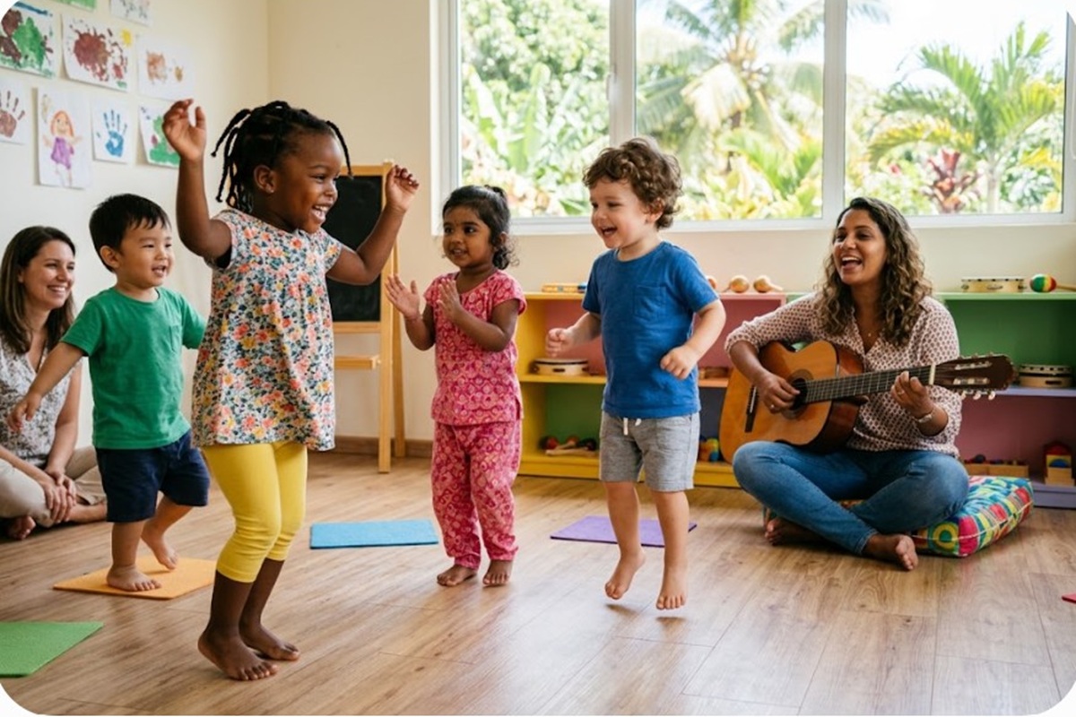 Des enfants en train de danser