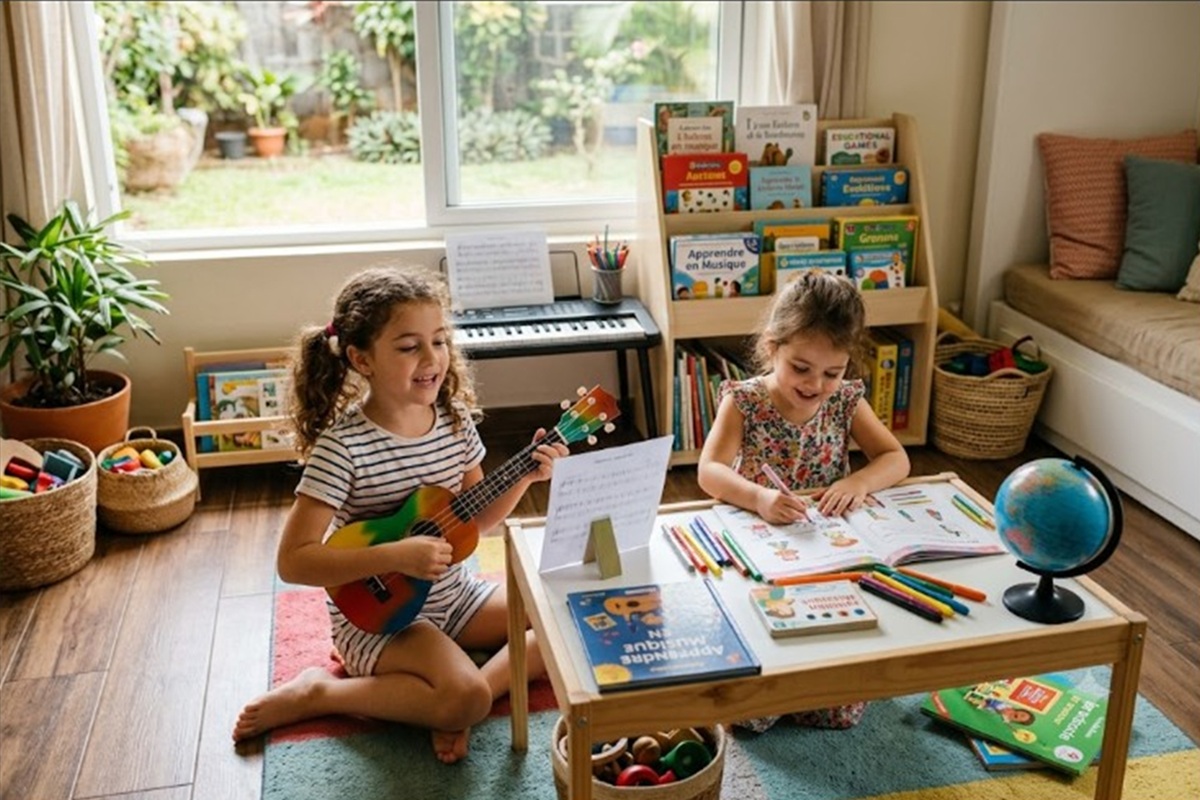 Des enfants qui s’amusent grâce à la musique