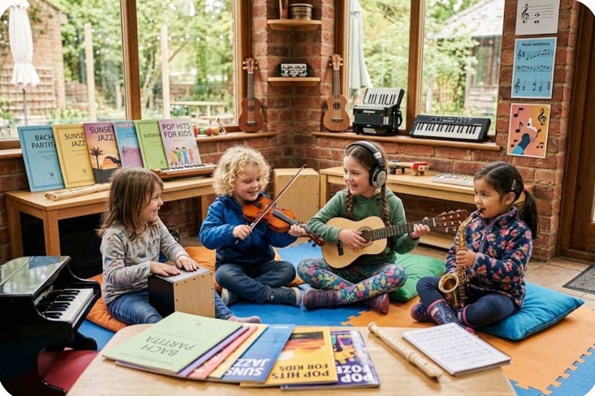 Des enfants explorant des genres de musique