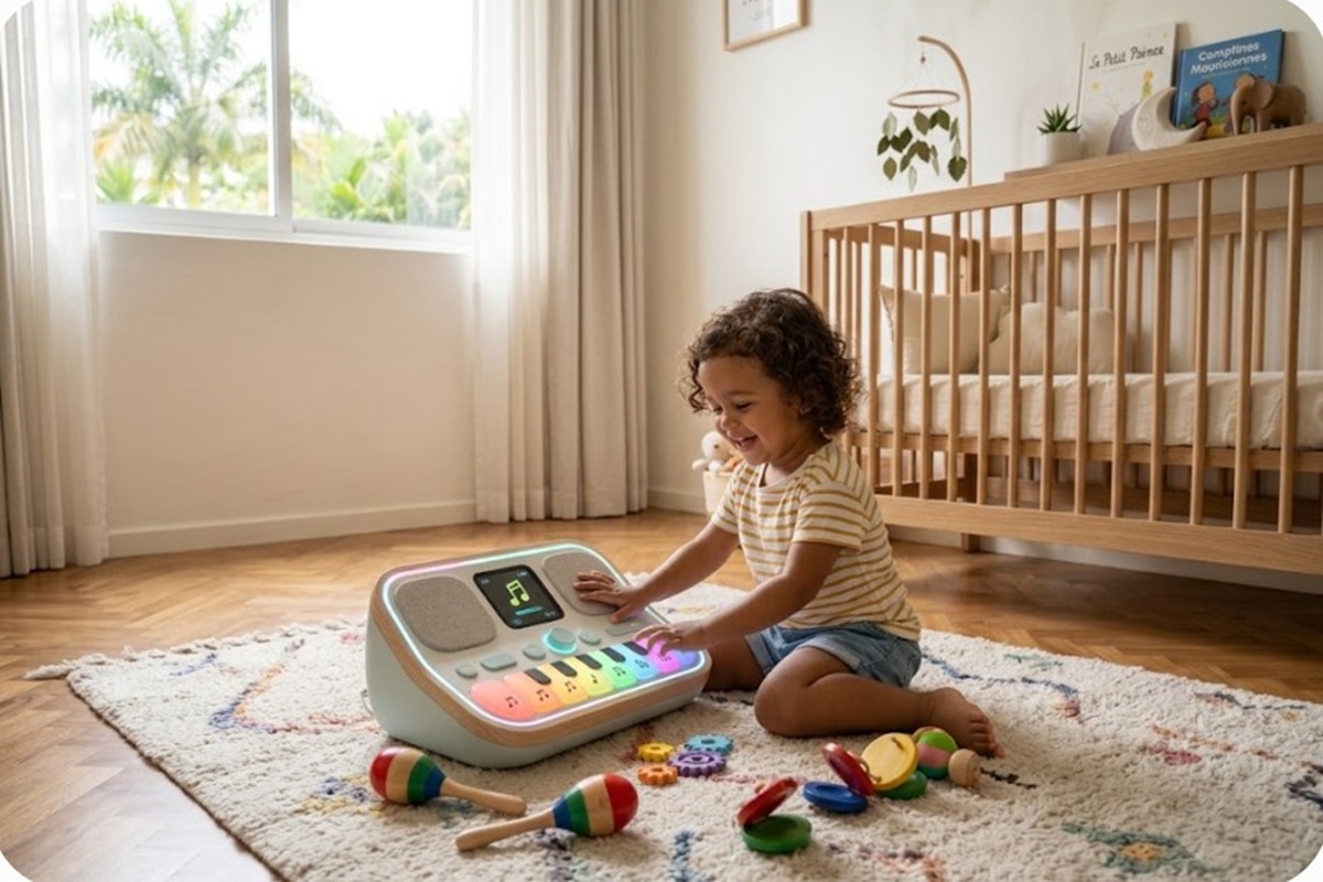Un enfant avec un jouet connecté