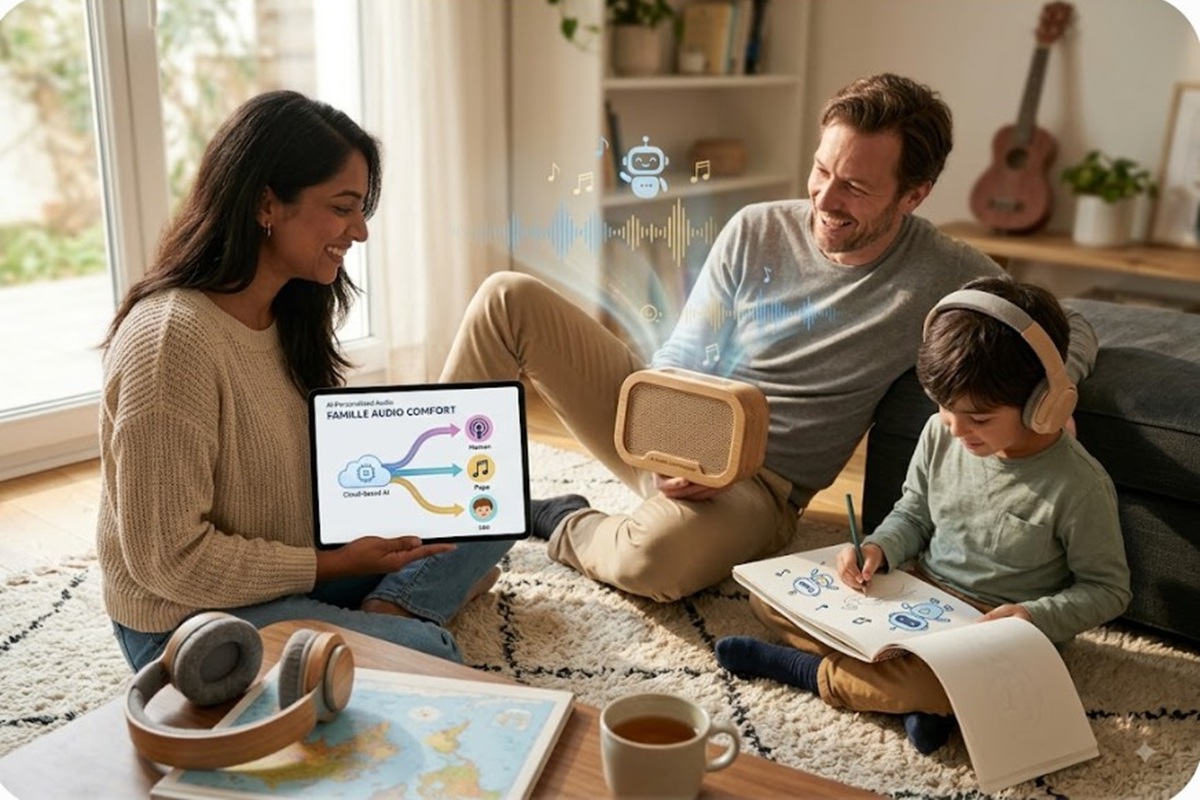 Un enfant se divertissant en musique