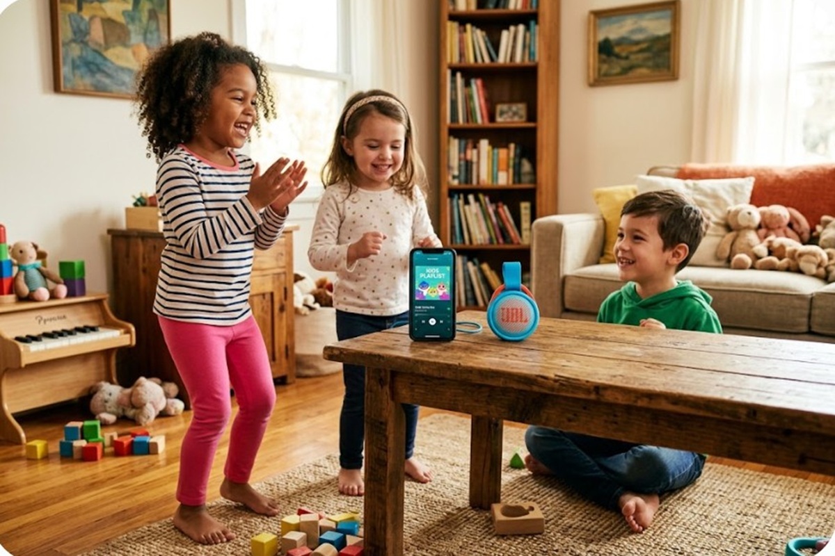Des enfants en train de se divertir avec de la musique