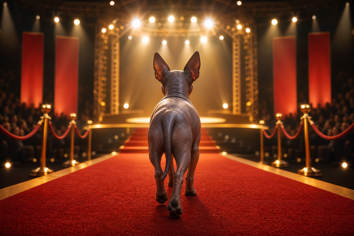  Un petit chien sans poils comme dans le film Mochy