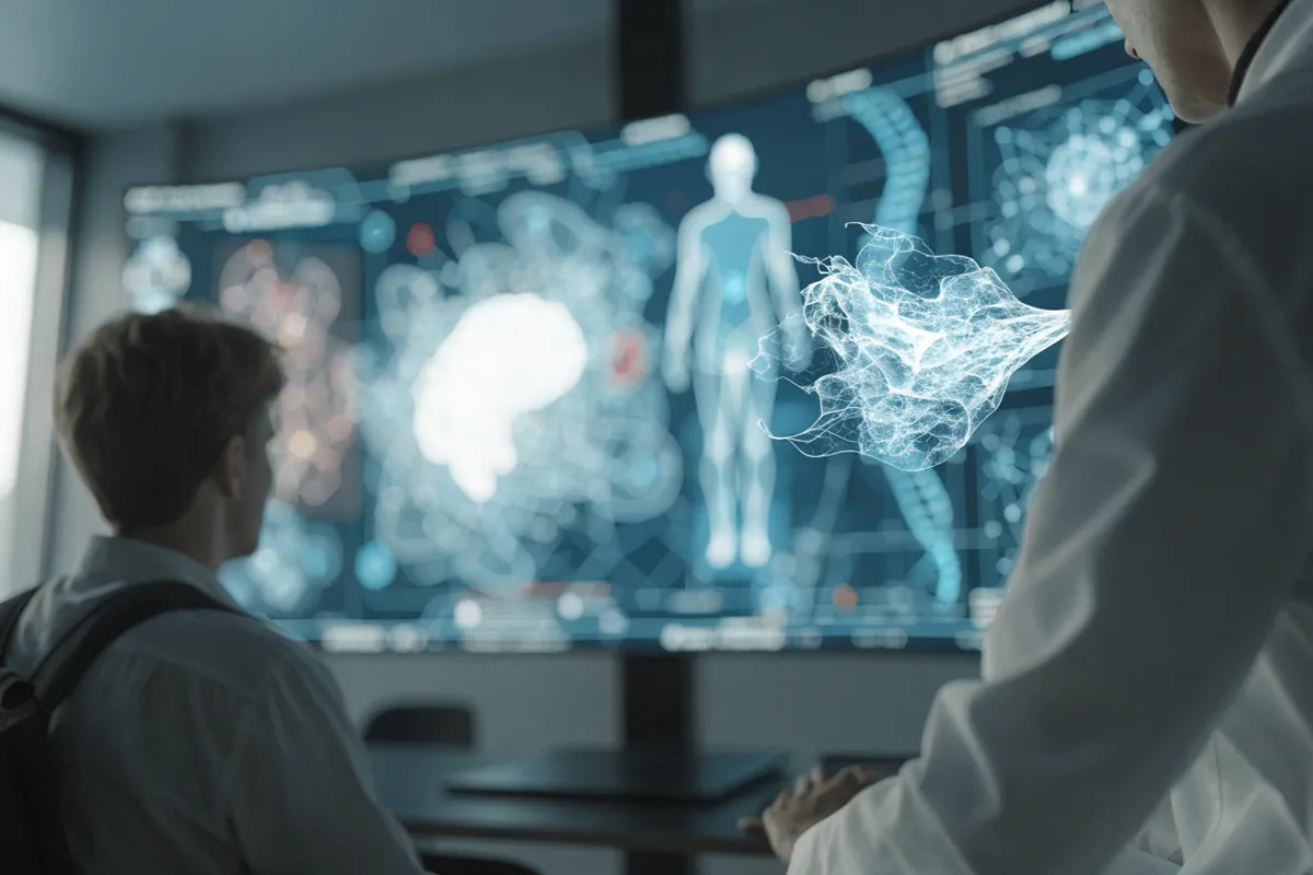 L'Intelligence artificielle analysant des données médicales sur un écran