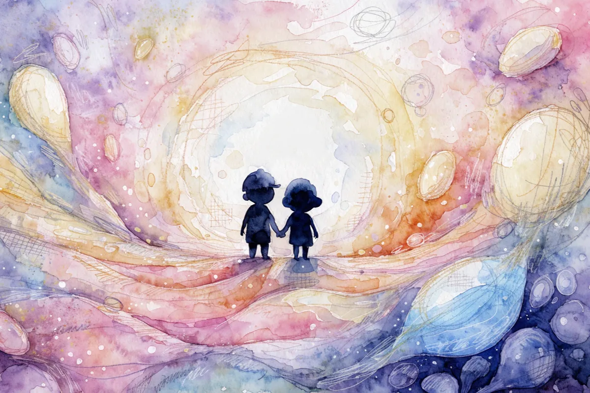 deux fillettes évoquant l’amitié comme dans l'univers de Lucy Lost
