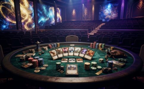 Une arène de compétition dédiée à un jeu de cartes fantastique