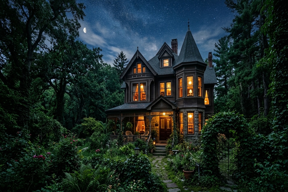 Une maison victorienne isolée 
